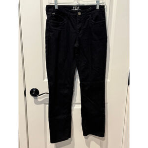 Women's FDJ French Dressing Jeans Black Olivia Straight Leg stretch Jeans 4P